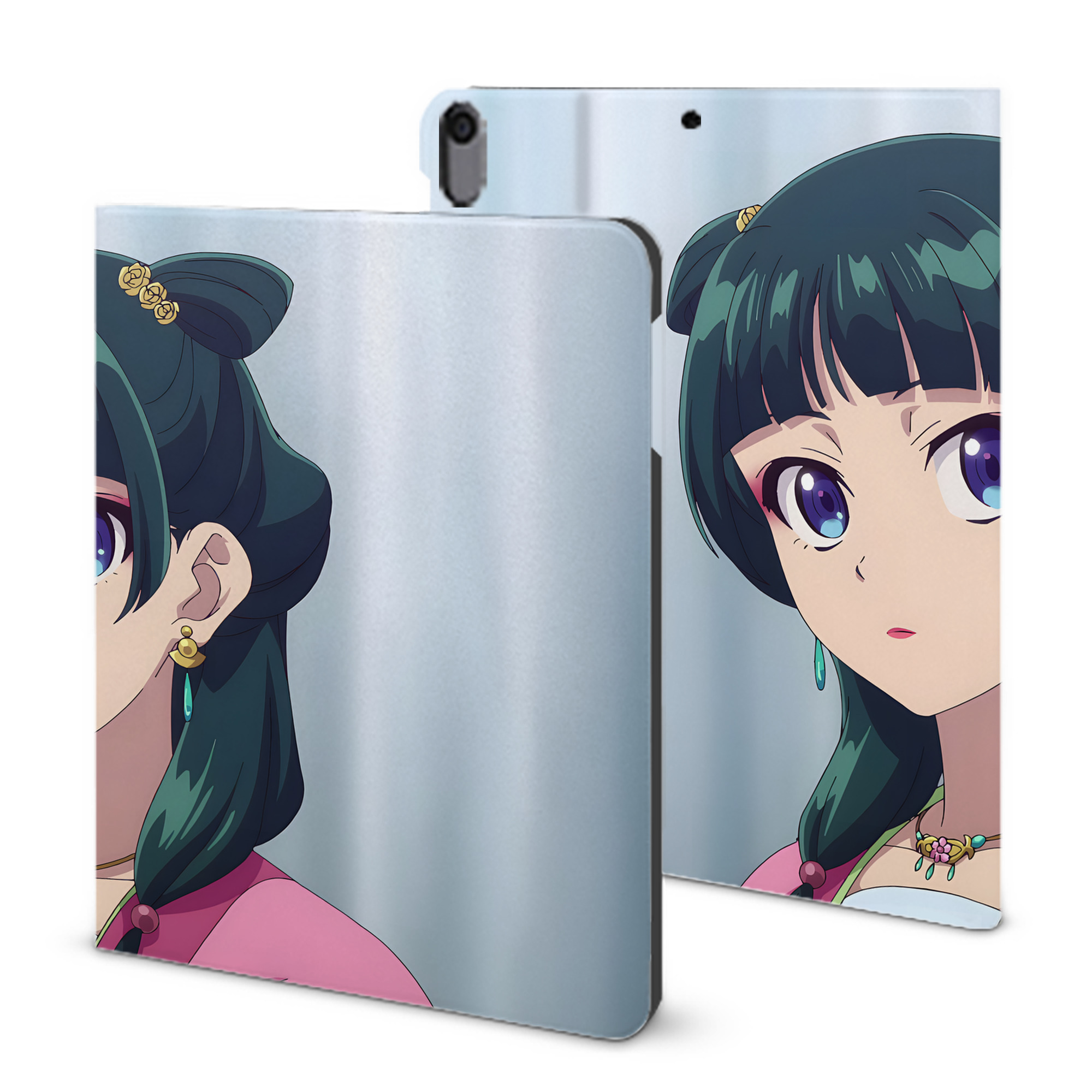 （画像用） 薬屋のひとりごと The Apothecary Diaries IPad ケース ブック型 PUレザー TPU 耐衝撃 軽量 薄型 ペン収納なし 全面保護 IPad 各モデル対応
